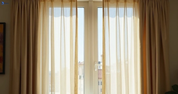 Dull dusty drapes in albanvale-vic before professional cleaning
